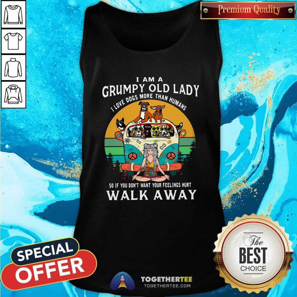 Official I Am A Grumpy Old Lady I Love Dogs More Than Humans Shirt - Image 4