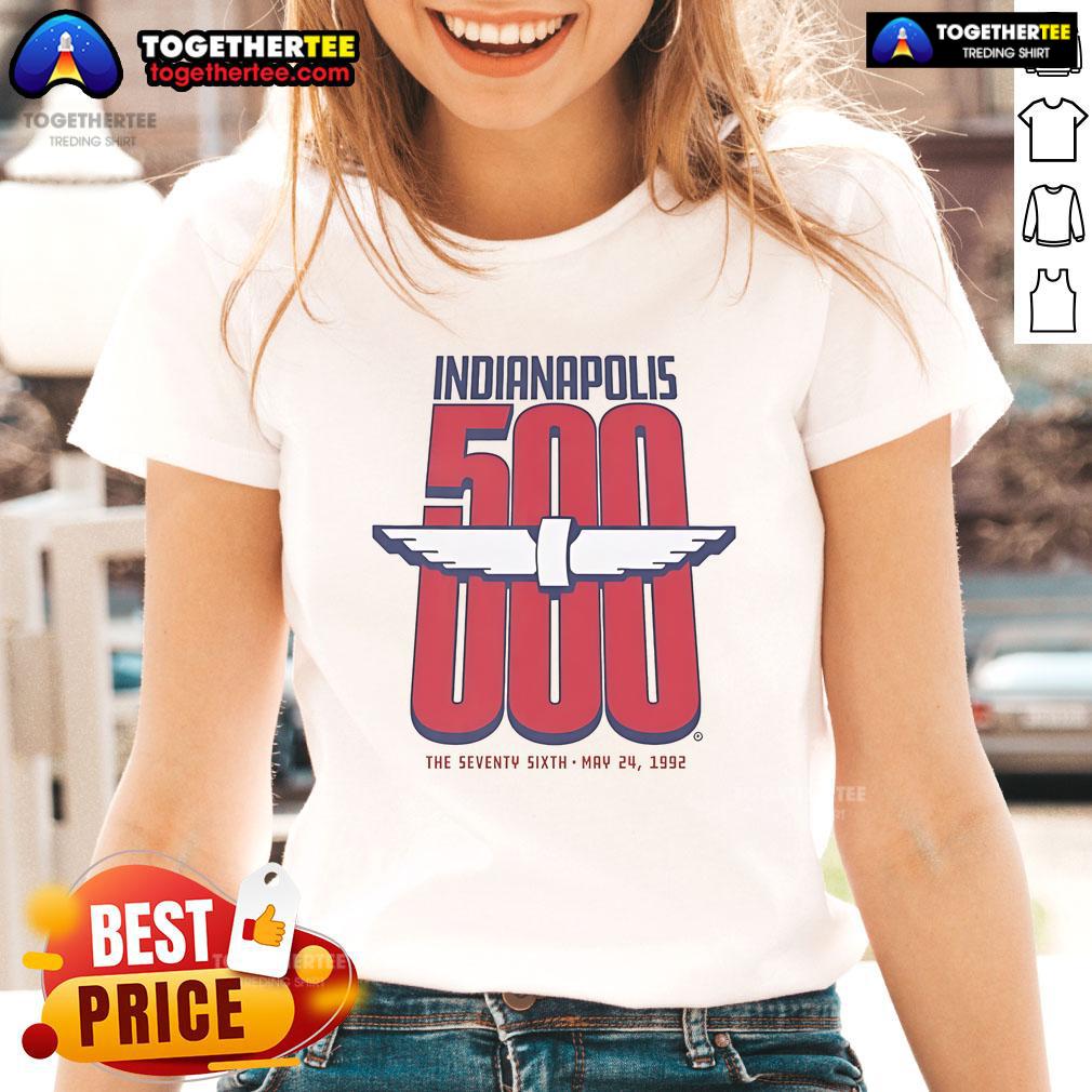 Official Indianapolis 1992 Indy 500 76th Running 1992 T-Shirt - Image 3