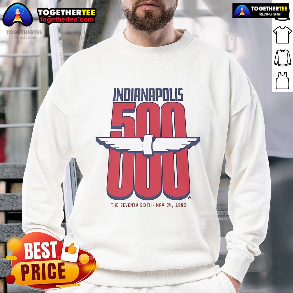 Official Indianapolis 1992 Indy 500 76th Running 1992 T-Shirt - Image 5