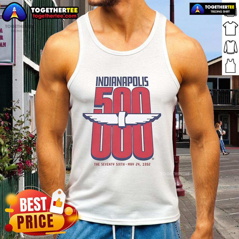 Official Indianapolis 1992 Indy 500 76th Running 1992 T-Shirt - Image 4