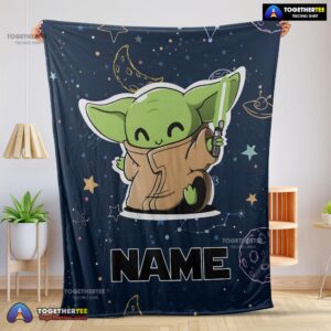Official Star Wars Baby Yoda Astronomy Blanket Fleece Customized Blanket