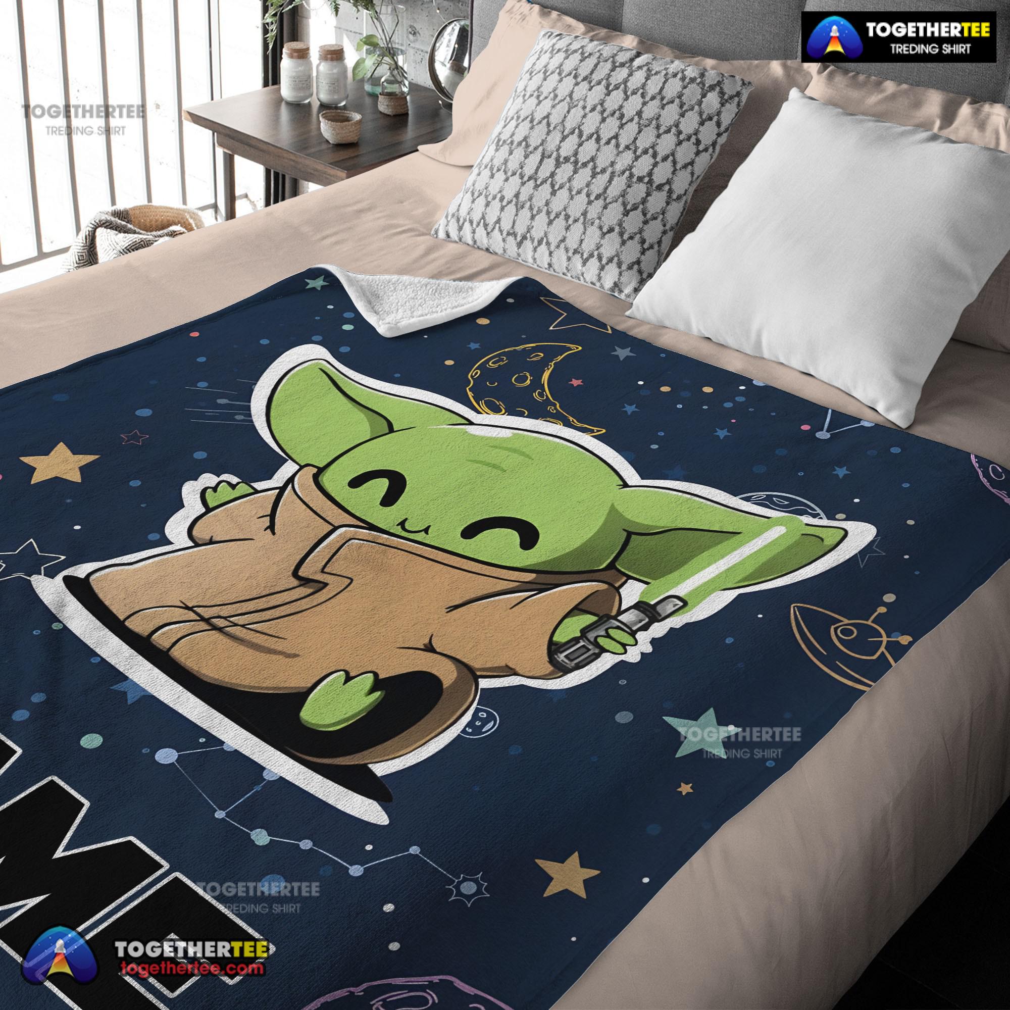 Official Star Wars Baby Yoda Astronomy Blanket Fleece Customized Blanket - Image 3