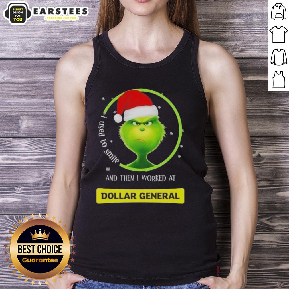 Premium Grinch Christmas I Used To Smile And Then I Worked At Dollar General T-Shirt - Image 4