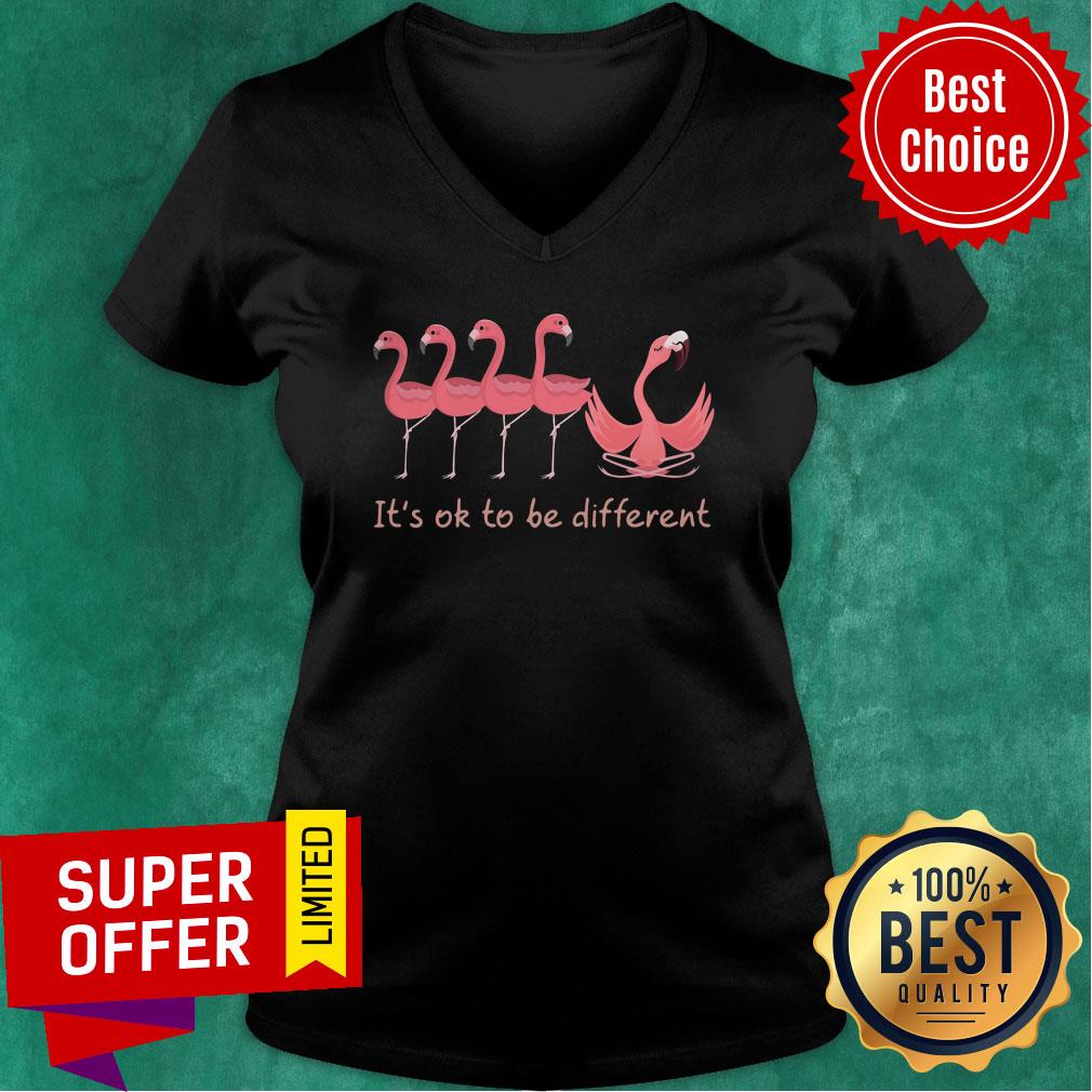 Flamigo Yoga It's Ok To Be Different Shirt - Image 3