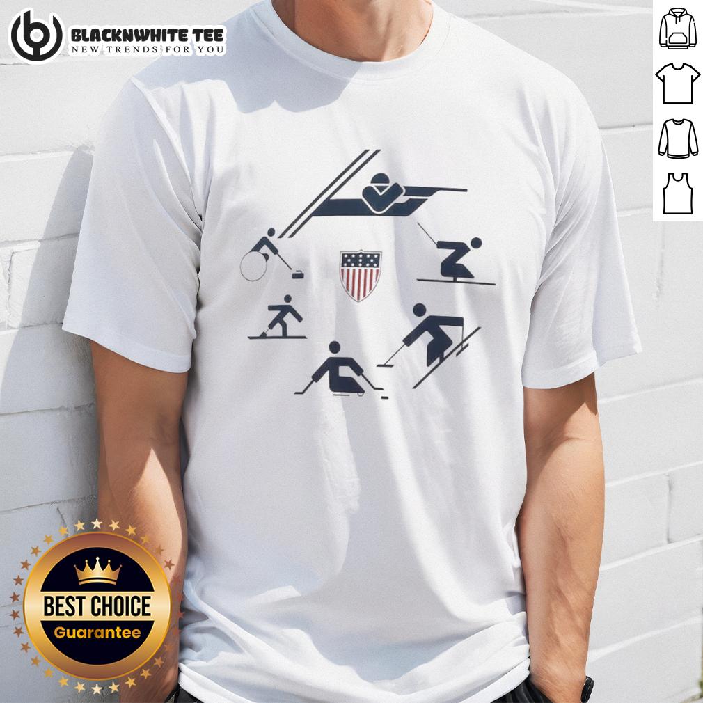 Awesome U.S. Paralympics 2026 Winter Paralympics Picto Circle T-Shirt