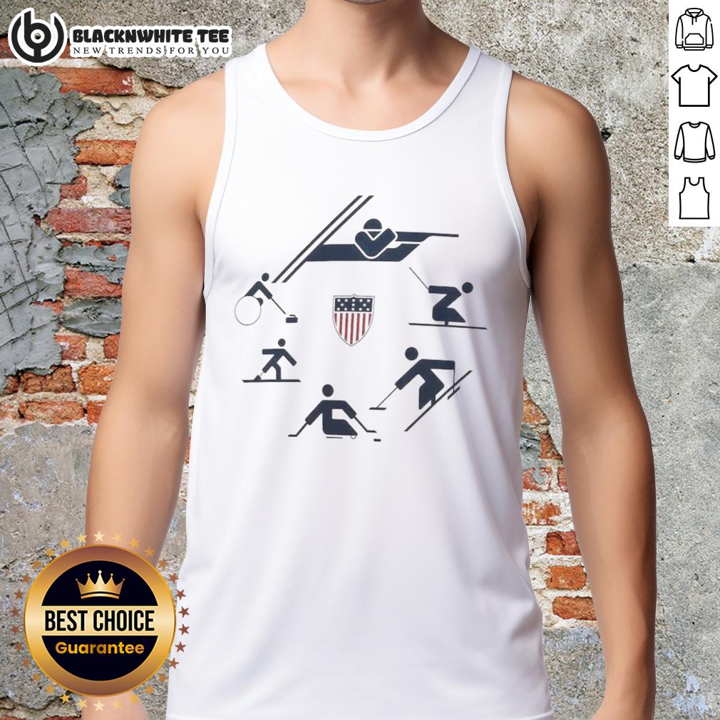 Awesome U.S. Paralympics 2026 Winter Paralympics Picto Circle T-Shirt - Image 4
