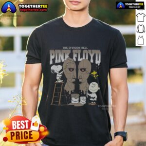 Official Snoopy Charlie Brown And Woodstock Painting The Division Bell Pink Floyd T-Shirt