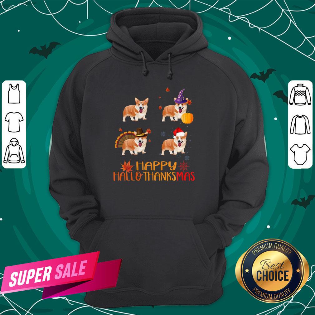 Awesome Corgi Happy Hallothanksmas Shirt - Image 5