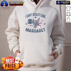 Alternative view of Top I Don't Care Margaret America Eagles Flag T-Shirt