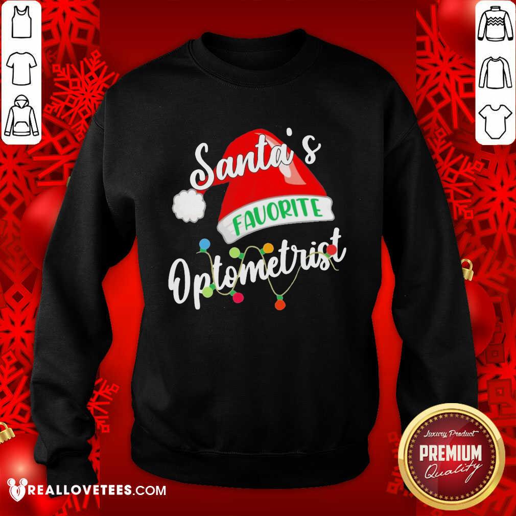Top Santa’s Favorite Optometrist Christmas Shirt - Image 3