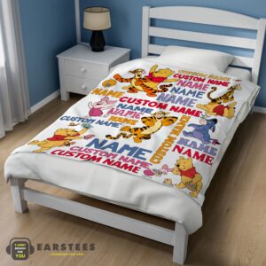 Alternative view of Good Cartoon Disney Winnie-the-Pooh With Friends Blanket Fleece Customized Blanket