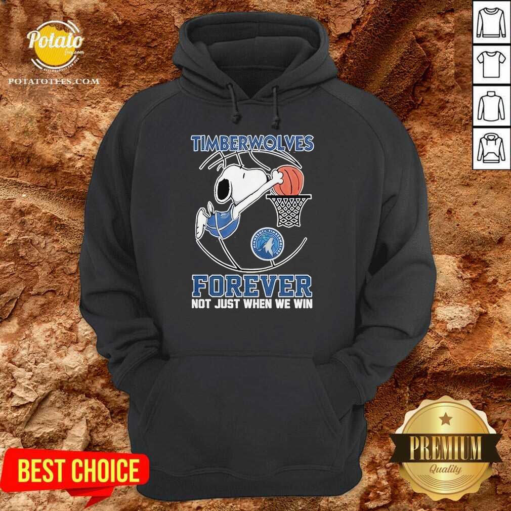 Minnesota Timberwolves Snoopy Plays Basketball Forever Not Just When We Win T-Shirt - Image 5