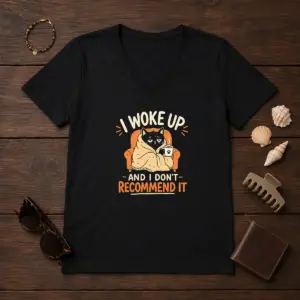 Alternative view of Original I Woke Up And I Don'T Recommend It Geek Shirt