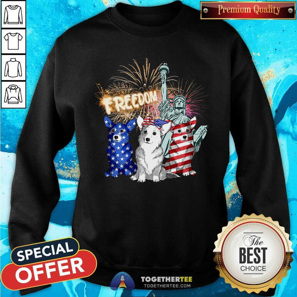 Corgi American Patriot Freedom Liberty Shirt - Image 2