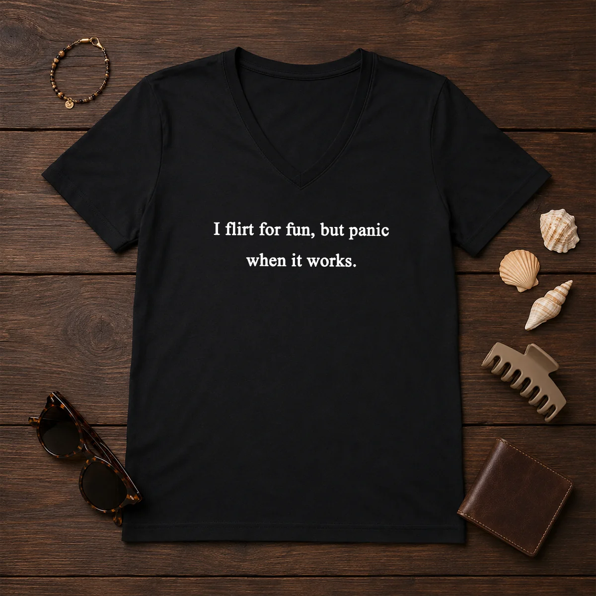 Good I Flirt For Fun But Panic When It Works Shirt - Image 2