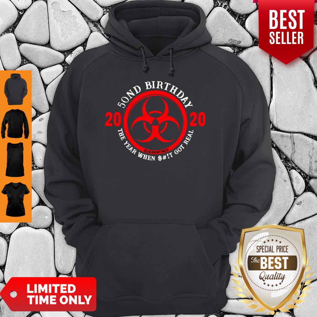 Top Biological Hazard 50th Birthday 2020 Quarantined Coronavirus Shirt - Image 4