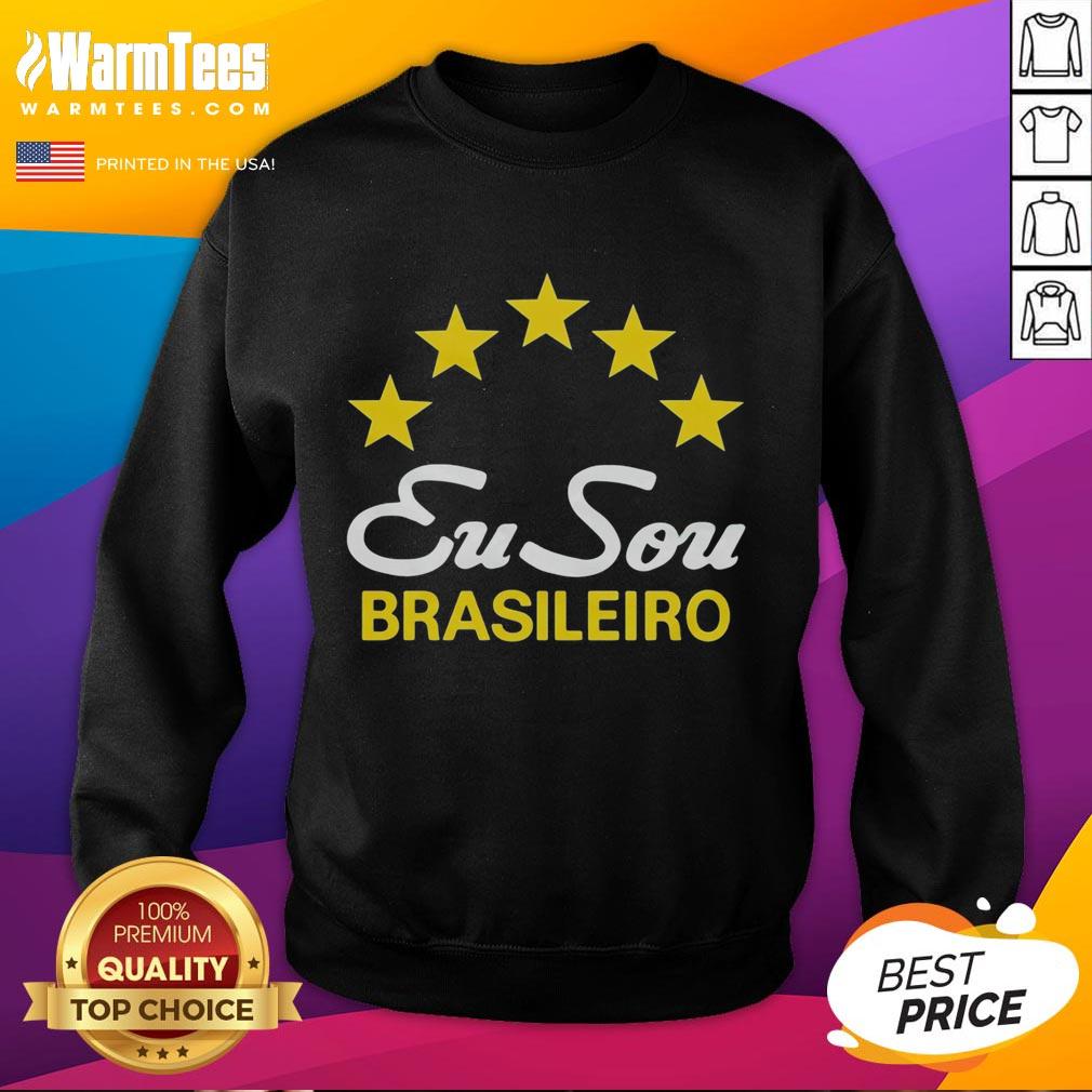 Official Eu Sou Brasileiro Brazil Five Stars T-Shirt - Image 5