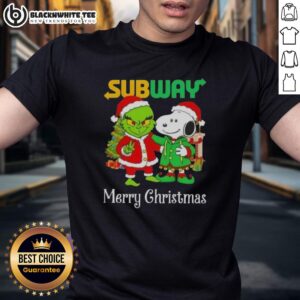 Awesome Subway X Grinch And Snoopy Merry Christmas T-Shirt