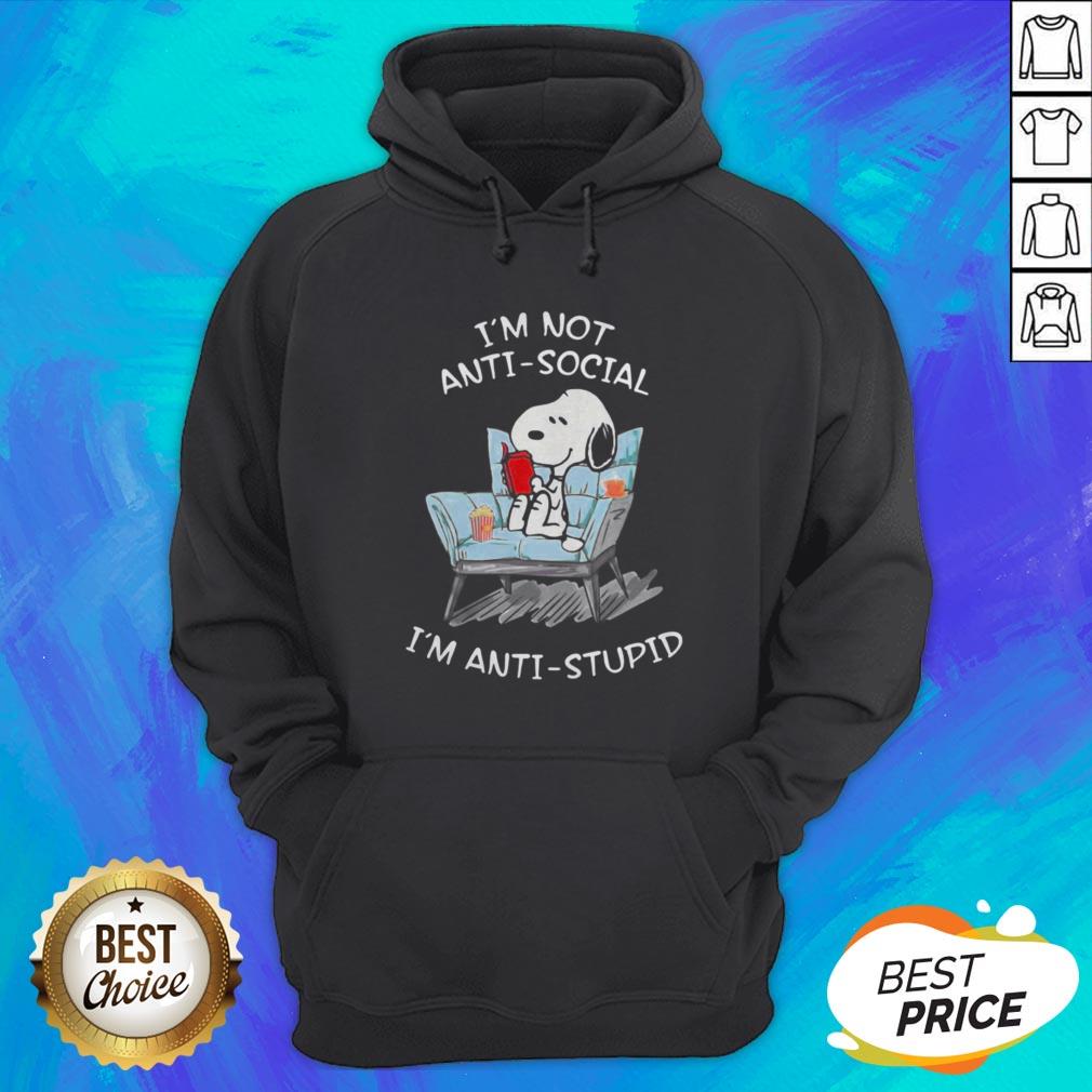 Nice Snoopy I’m Not Anti Social I’m Anti Stupid Shirt - Image 3