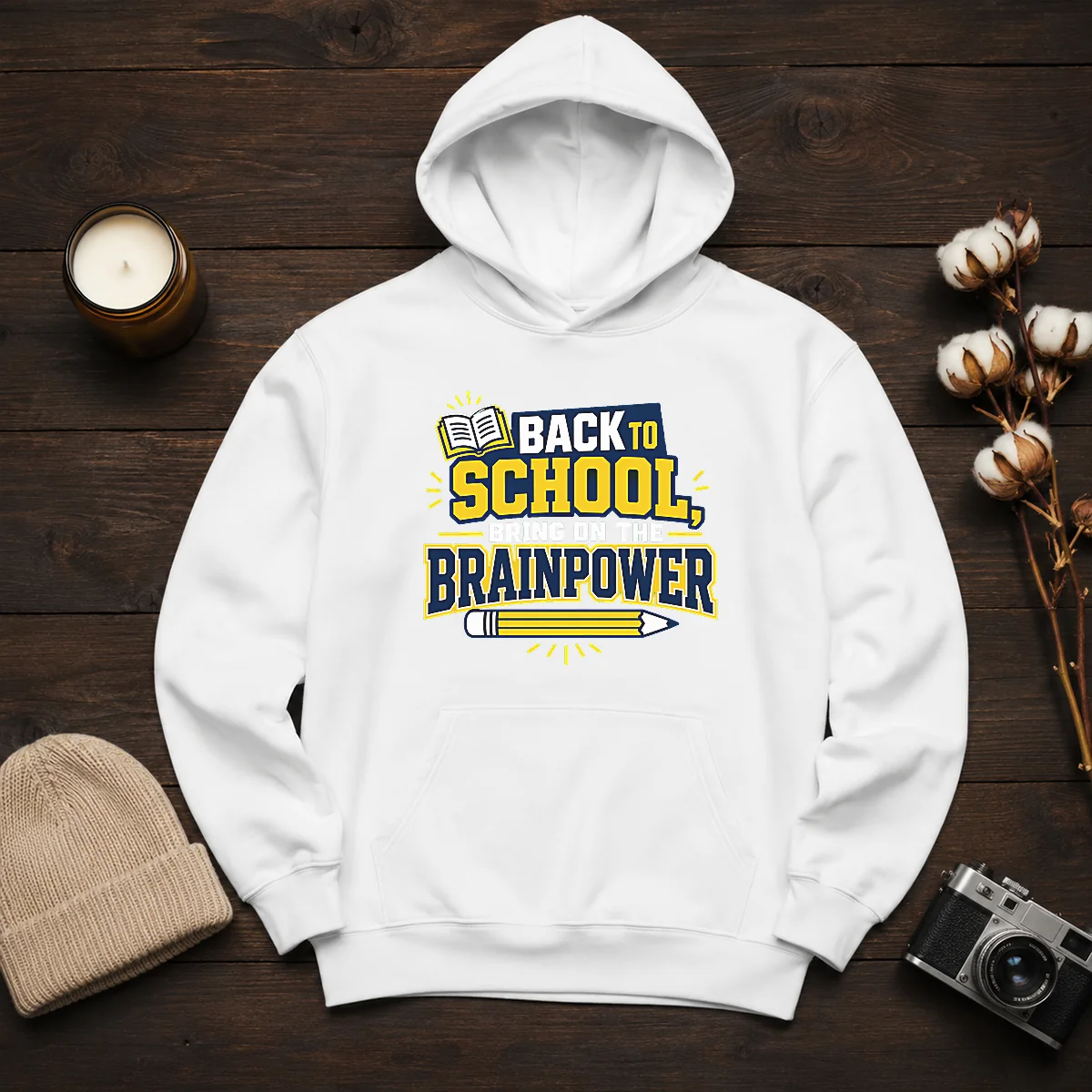 Good Back To School Brainpower Typography Shirt - Image 6