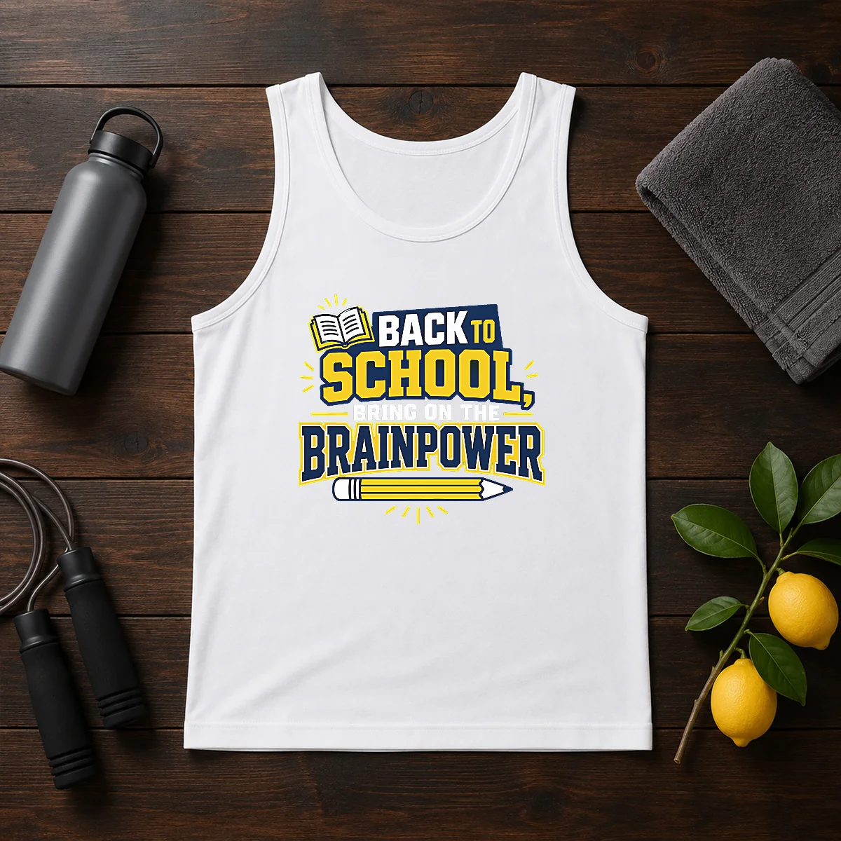 Good Back To School Brainpower Typography Shirt - Image 3