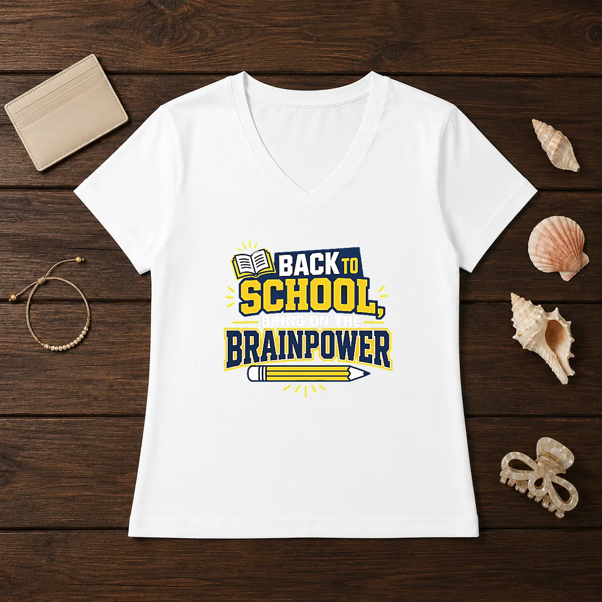 Good Back To School Brainpower Typography Shirt - Image 2