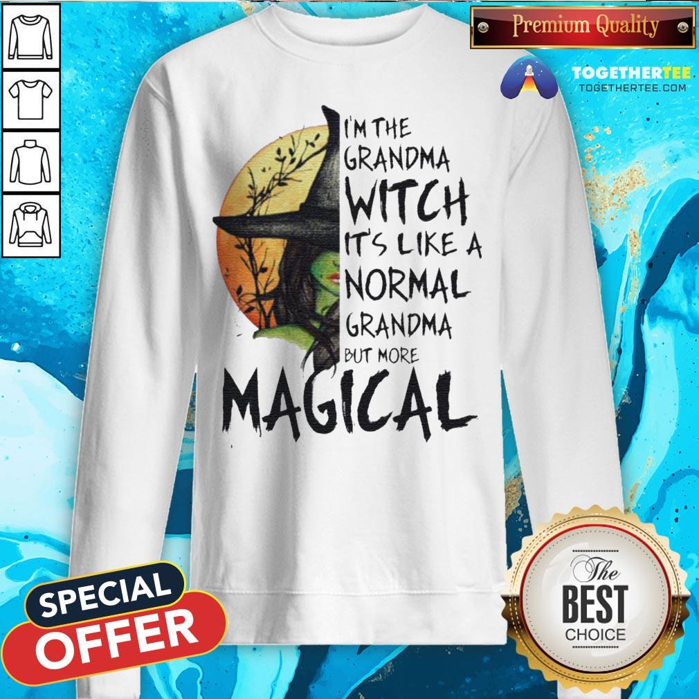 Magical I'm The Grandma Witch It's Like A Normal Grandma But More Halloween Shirt - Image 4