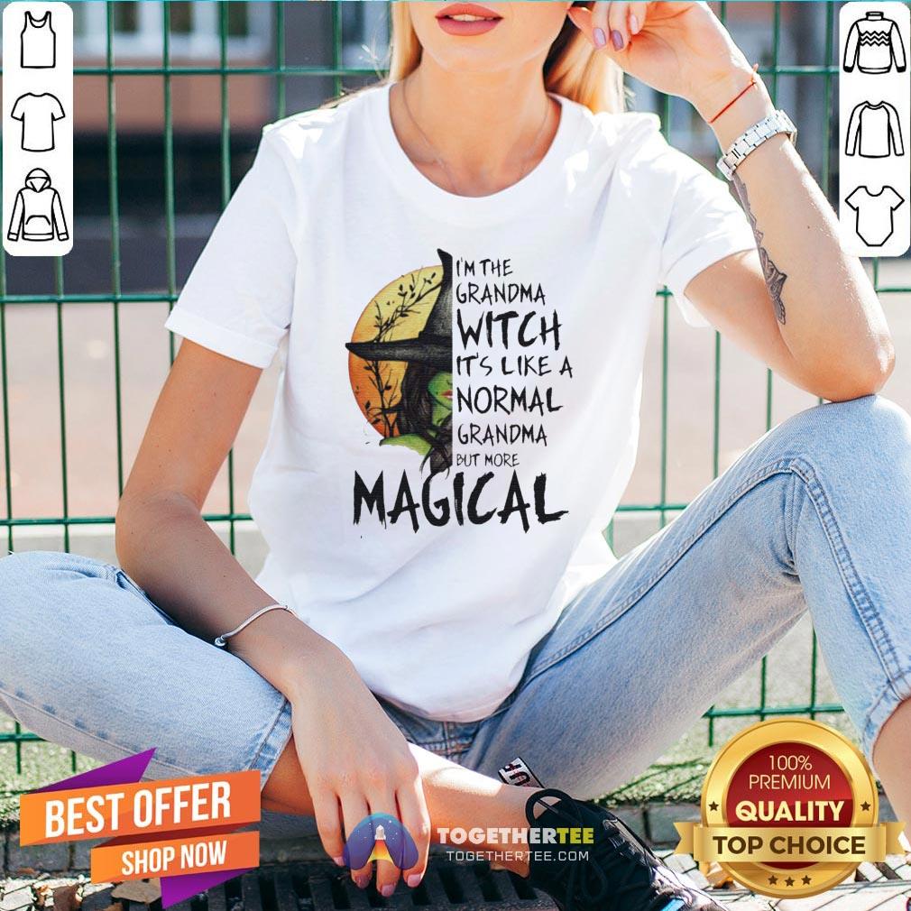Magical I'm The Grandma Witch It's Like A Normal Grandma But More Halloween Shirt - Image 2