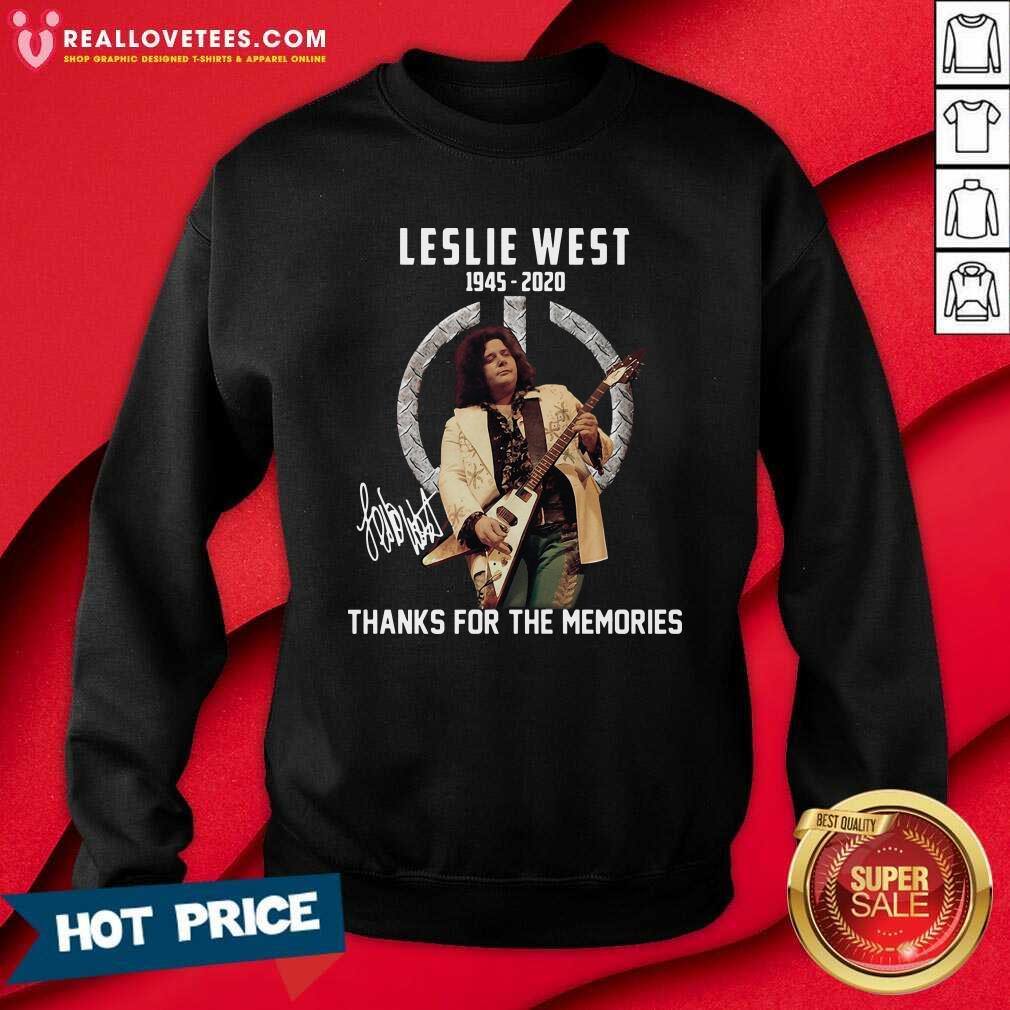 Vip Leslie West 1945 2020 Thank You For The Memories Signature Shirt - Image 3