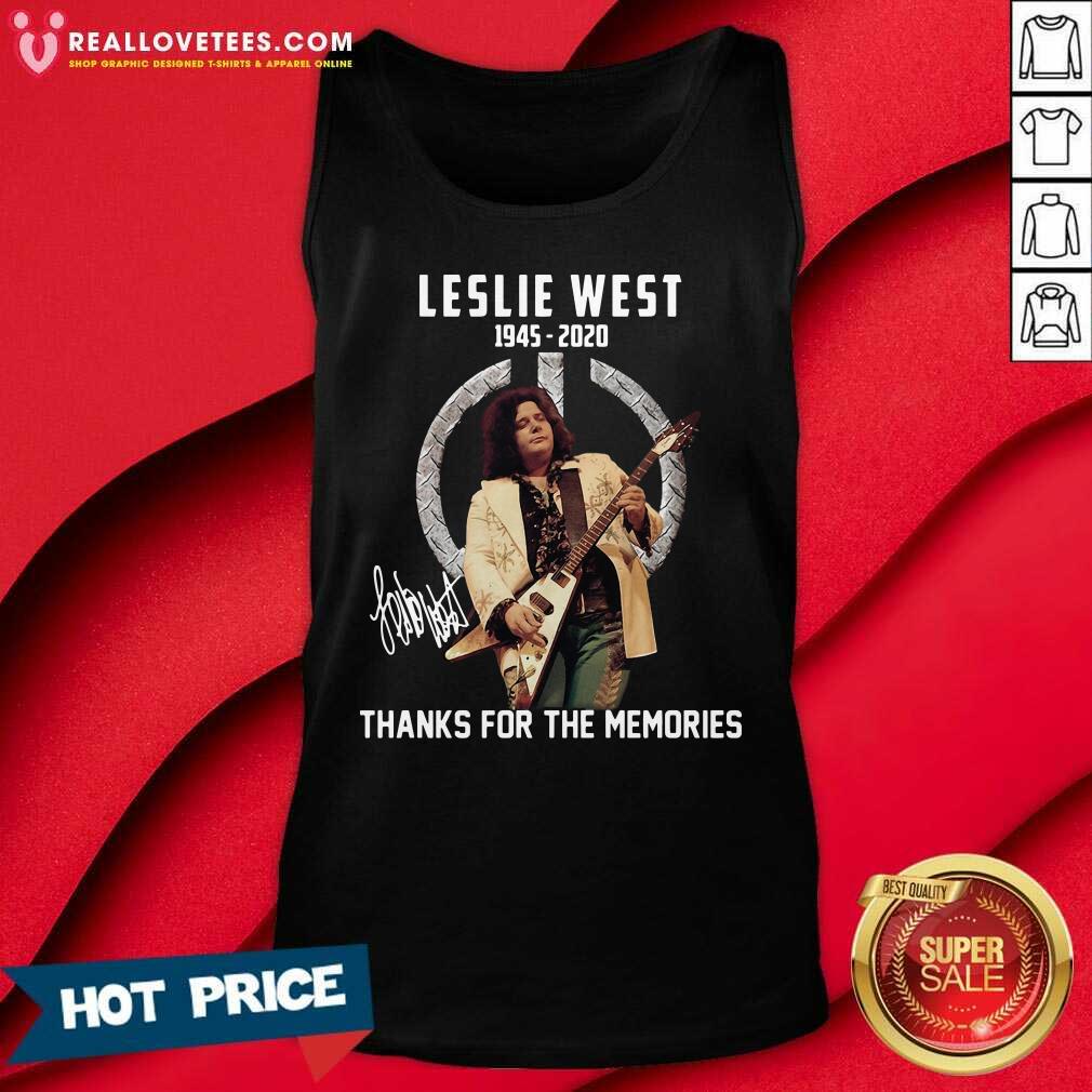 Vip Leslie West 1945 2020 Thank You For The Memories Signature Shirt - Image 2