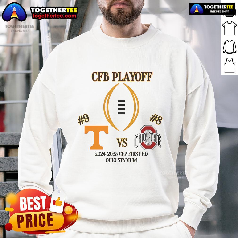 Nice Ohio State Vs Tennessee Football 2024 2025 CFP Playoff First Round T-Shirt - Image 5