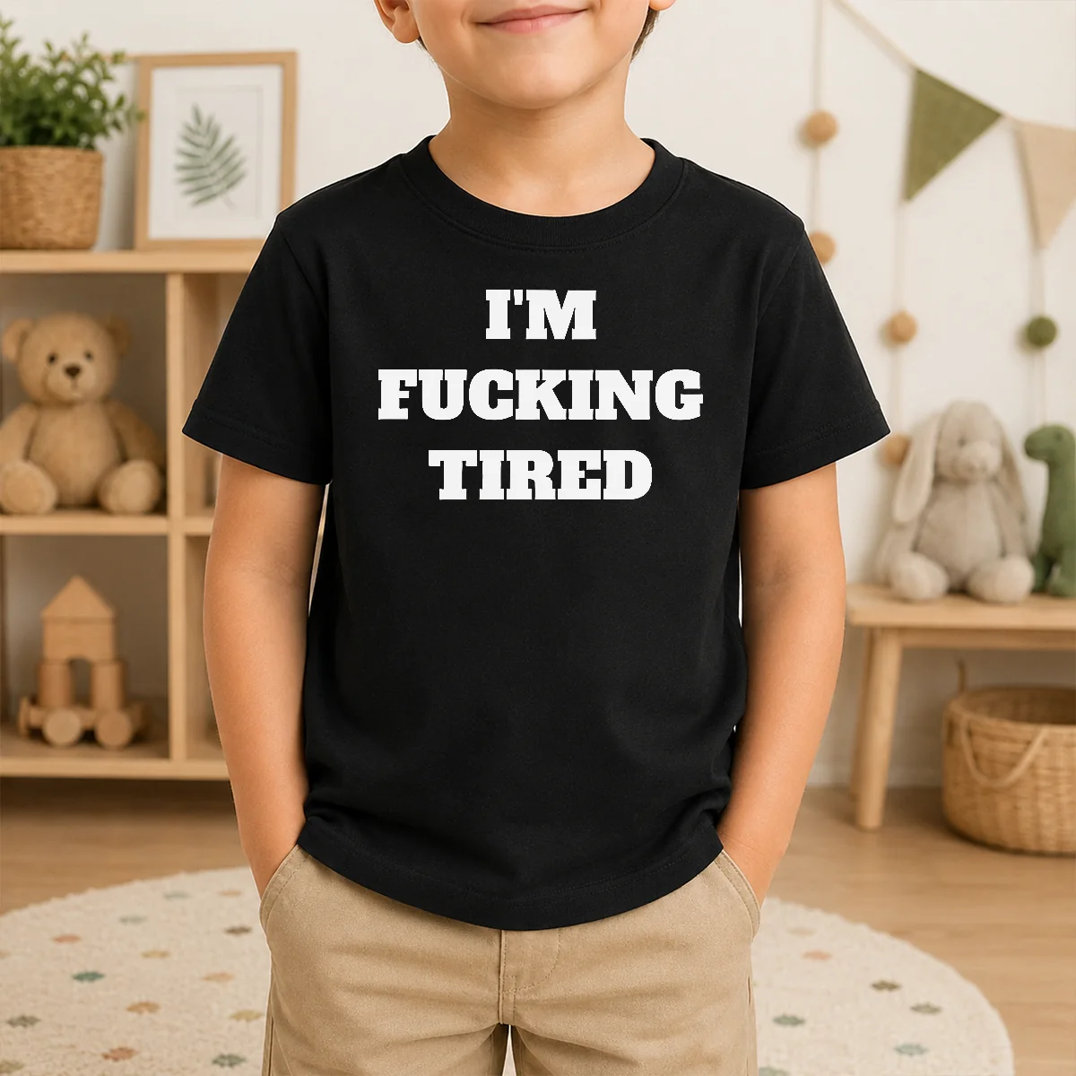 Premium I'm Fucking Tired Slogan Exhausted Mood Shirt - Image 9