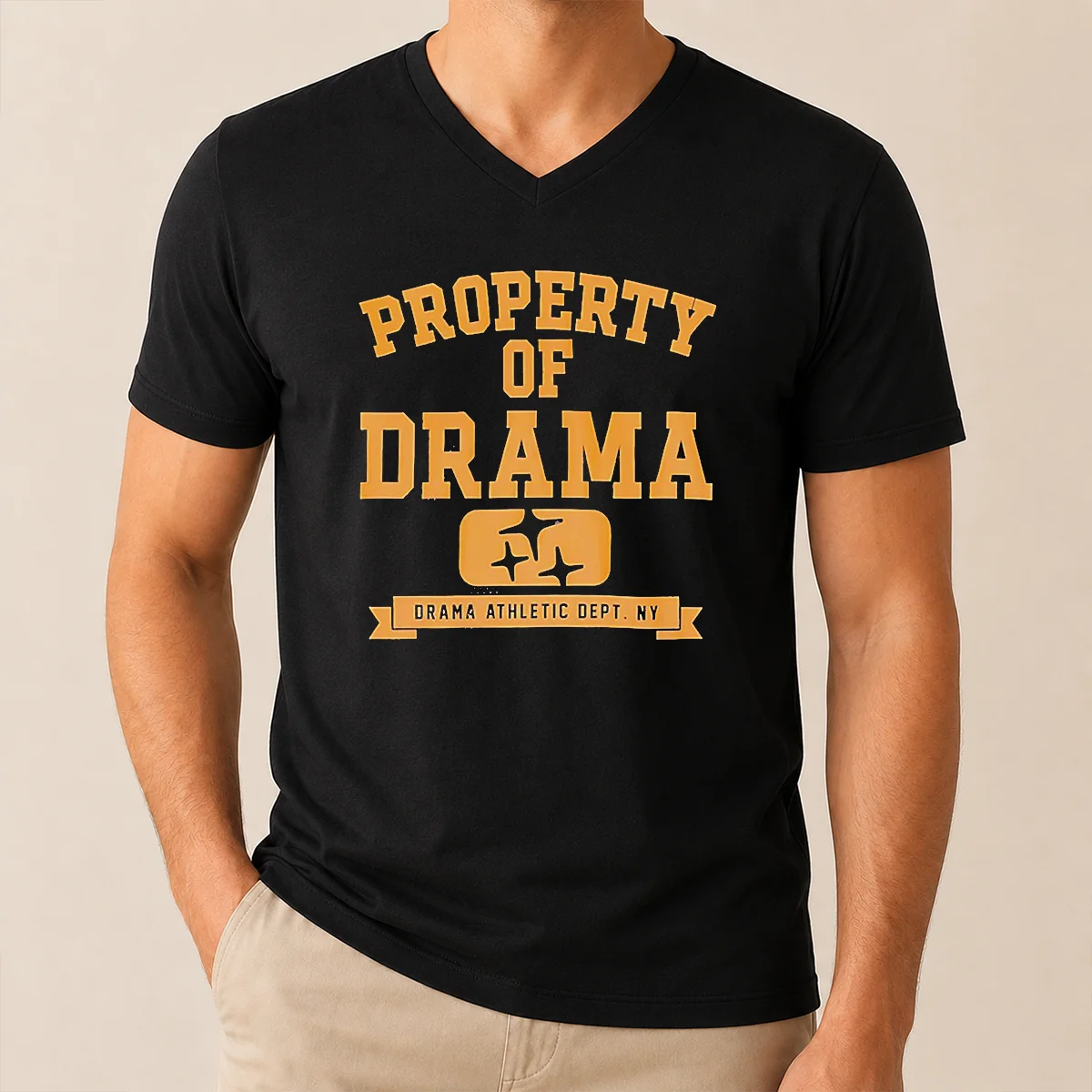 Nice Property Of Drama Athletic Dept NY Shirt - Image 2