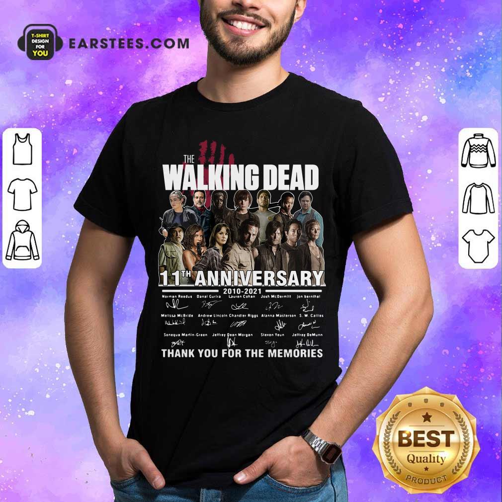 Original The Walking Dead 11th Anniversary 2010 2021 Thank You For The Memories Signatures Shirt