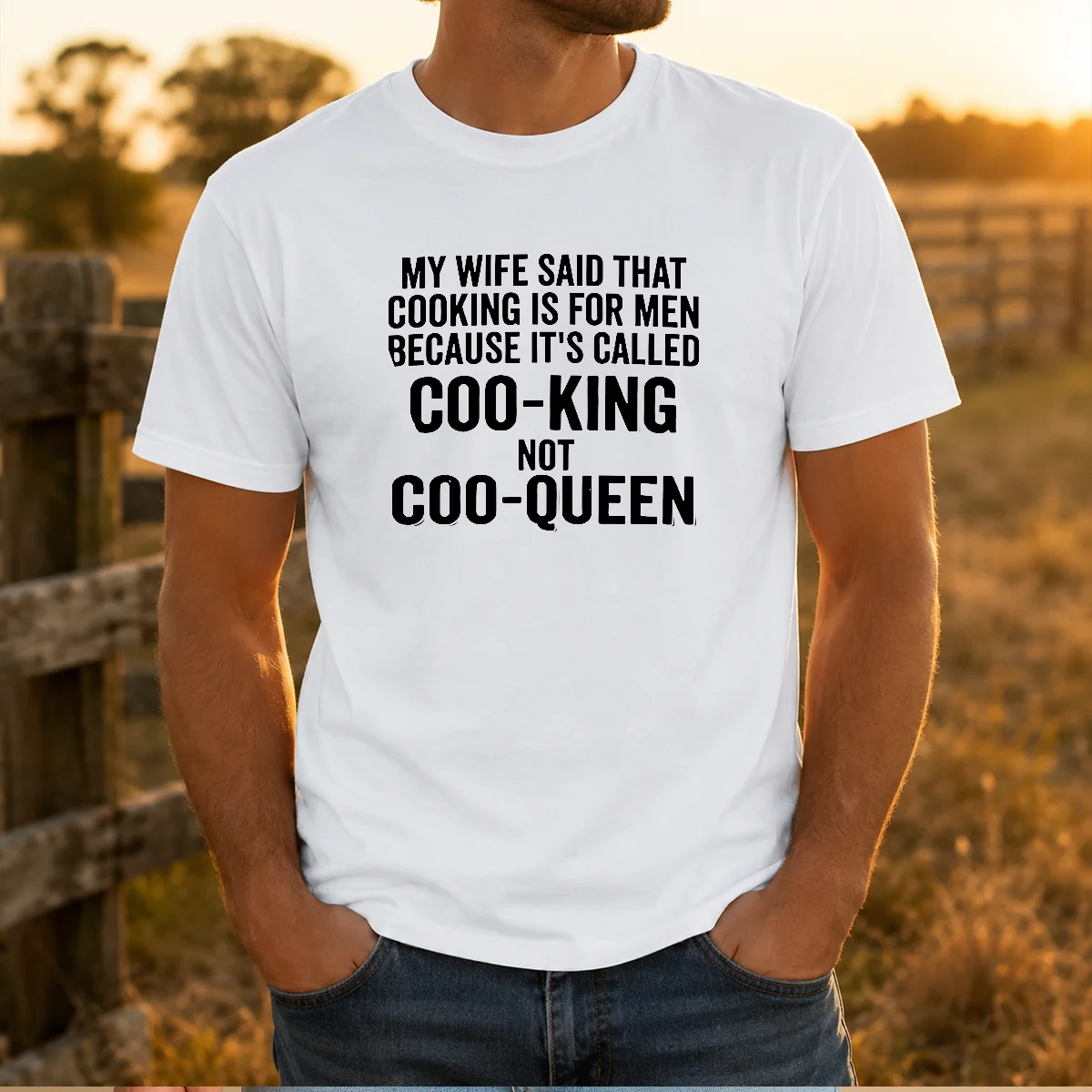 Official My Wife Said That Cooking Is For Men Because It Is Called Coo King Not Coo Queen Shirt