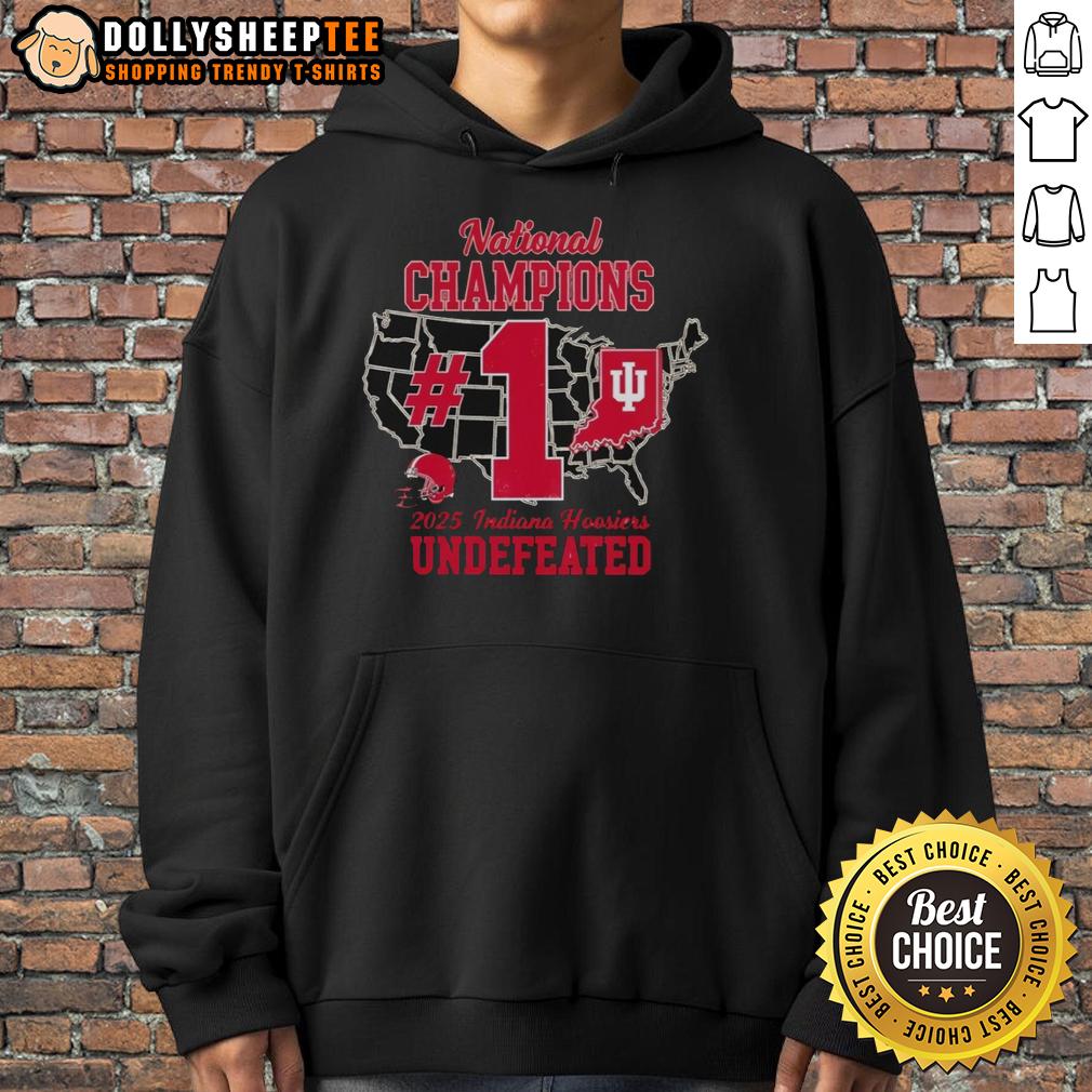 Hot Indiana Hoosiers 2025 National Champions Iu Football Number One T-Shirt - Image 2