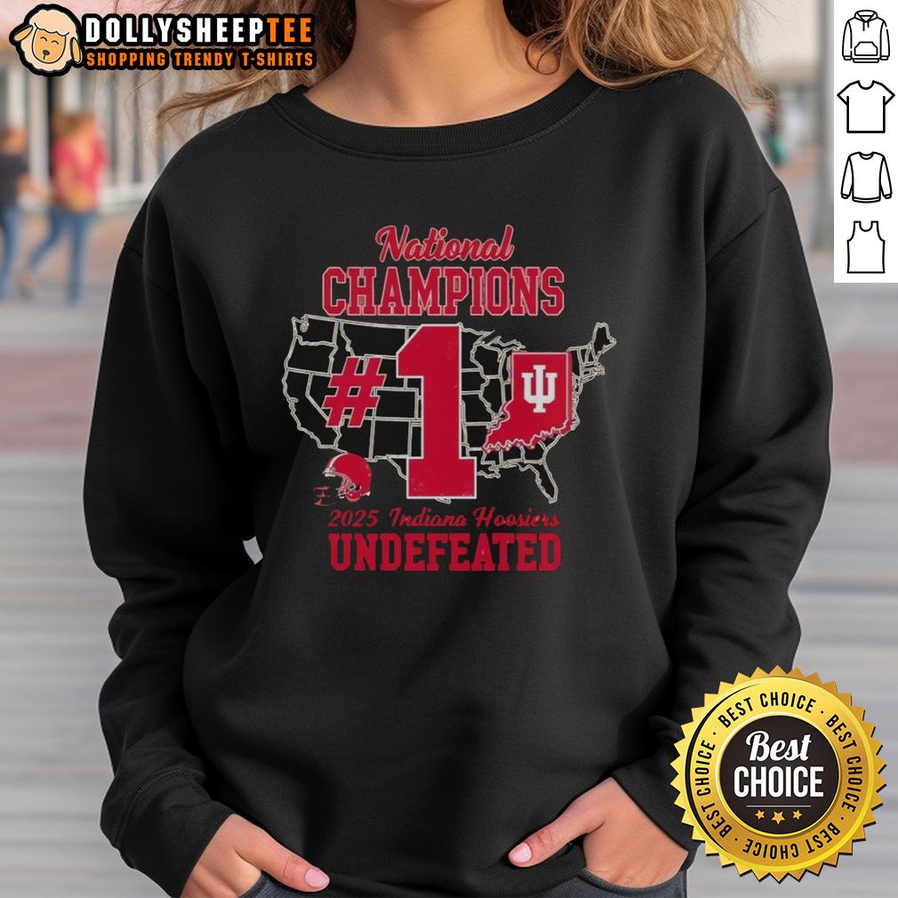 Hot Indiana Hoosiers 2025 National Champions Iu Football Number One T-Shirt - Image 5