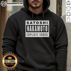Alternative view of Nice Satoshi Nakamoto Explicit Codex T-Shirt