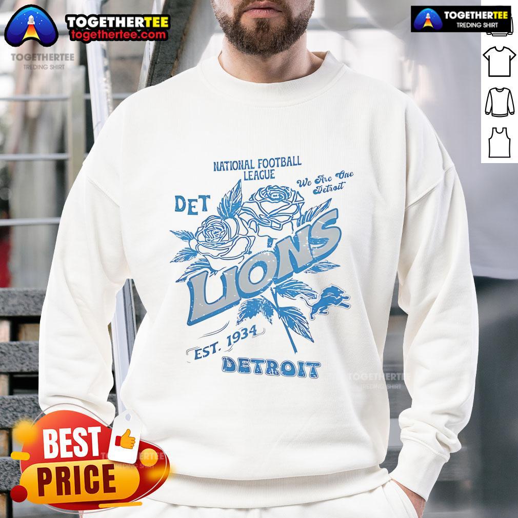 Original Detroit Lions Rose National Football League Est 1934 T-Shirt - Image 5
