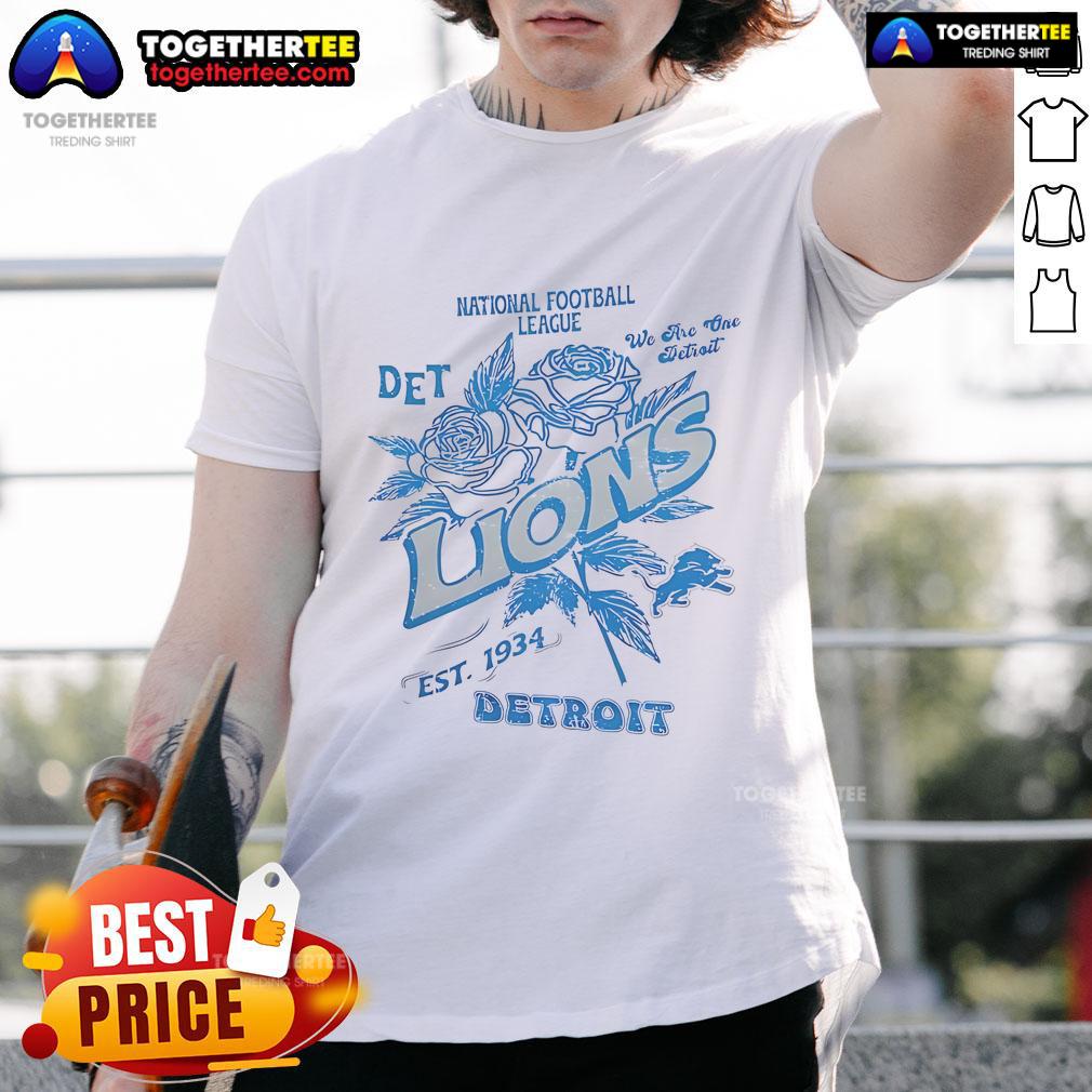 Original Detroit Lions Rose National Football League Est 1934 T-Shirt