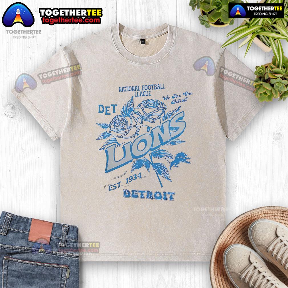 Original Detroit Lions Rose National Football League Est 1934 T-Shirt - Image 6