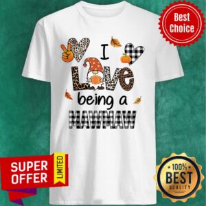 Fall I Love Being A Mawmaw Leopard Pumpkin Shirt
