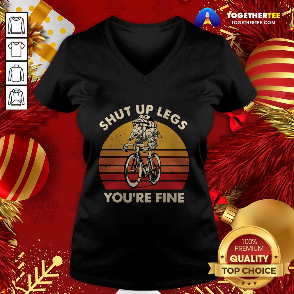 Nice Cycling Shut Up Legs You’re Fine Vintage Retro Shirt - Image 2