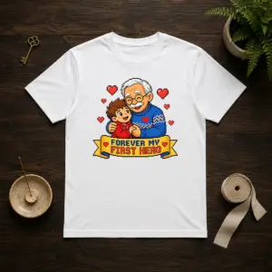 Good Grandparents Day Pixel Forever My First Hero Shirt