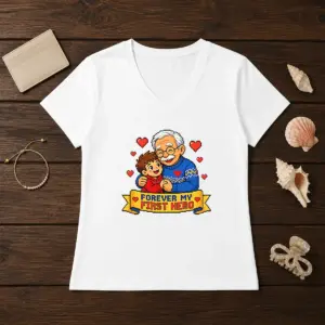 Alternative view of Good Grandparents Day Pixel Forever My First Hero Shirt