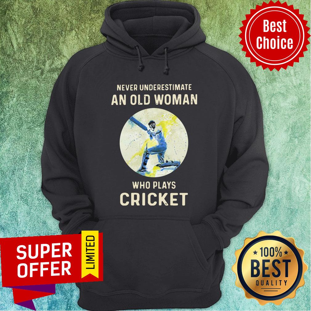 Never Underestimate An Old Woman Who Plays Cricket Shirt - Image 2