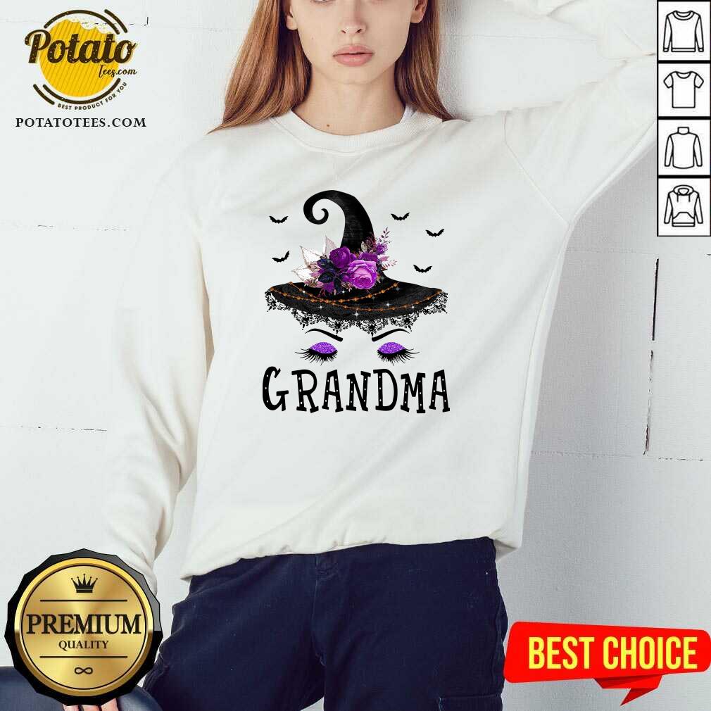 Pretty Grandma Witch Hat Halloween Shirt - Image 4