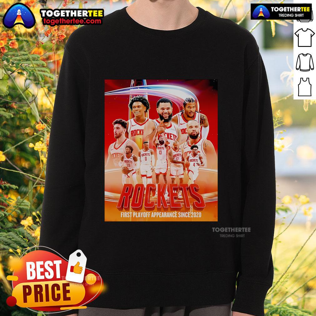 Top Houston Rockets First Playoff Appearance Since 2020 Poster T-Shirt - Image 5