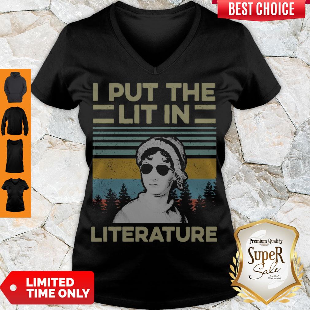 Good Jane Austen I Put The Lit In Literature Vintage Shirt - Image 5