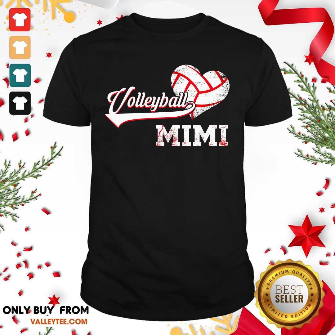 Happy Volleyball Mimi Heart Shirt